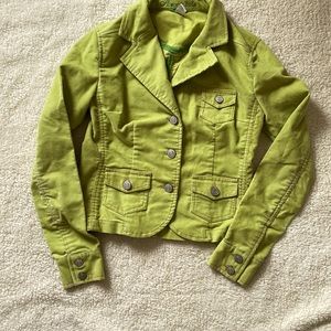 Aeropostale Cropped Corduroy Jacket Beige Size M